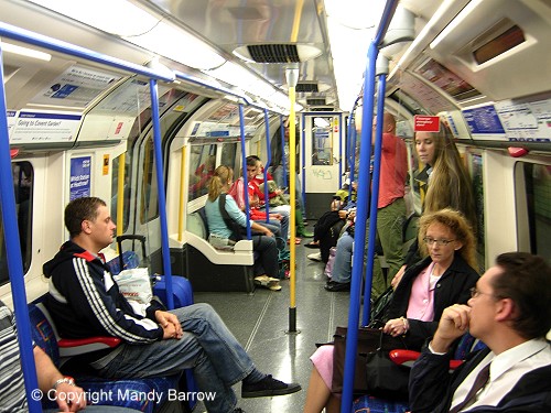 image: inside a tube train